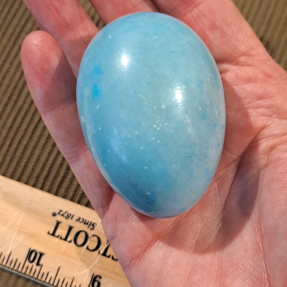 4 Marble Eggs. Blue, Black, Brown and Pinkish. Easter - Picture 6 of 9